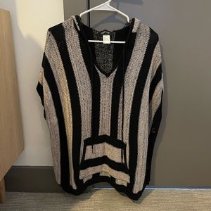 Vestique hooded poncho